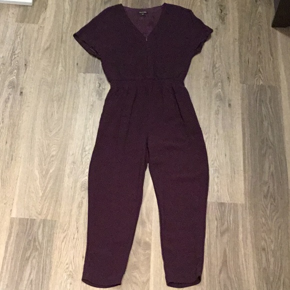MASSIMO DUTTI Romper Overall Jumpsuit in Plum Purple size 4 - EUC - Picture 7 of 12